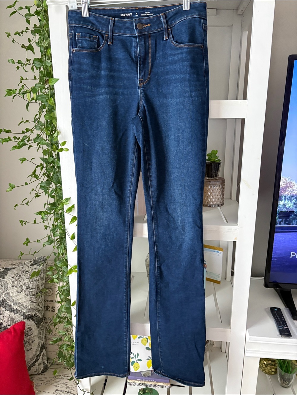 Old Navy Women's Dark Blue Boot Cut Jeans
